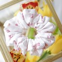 Bawełniana scrunchie w róże