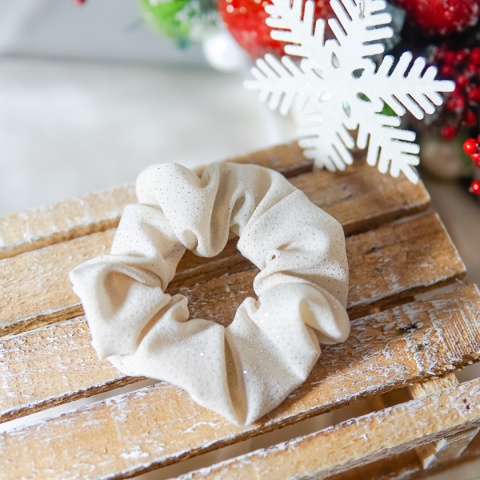 Gumka do włosów srebrny pył