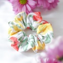 Bawełniana scrunchie kolorowe kwiaty