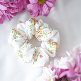 Bawełniana scrunchie kwietny ogród