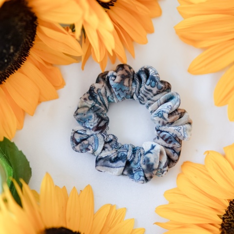 Gumka do włosów jedwabny welur orient