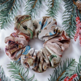 Gumka do włosów welurowy paisley trójkolor