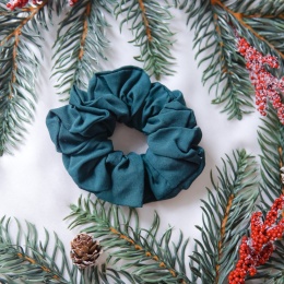 Gumka do włosów z wiskozy butelkowa zieleń