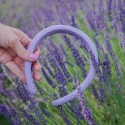 Opaska z jedwabnego krawata żakardowa lila