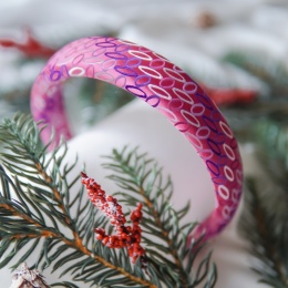 Opaska z jedwabnego krawata oczka