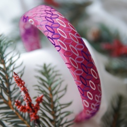 Opaska z jedwabnego krawata oczka