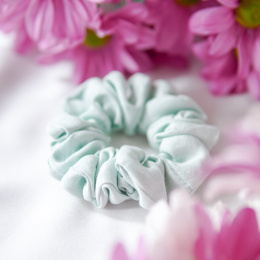 Scrunchie lniana mięta