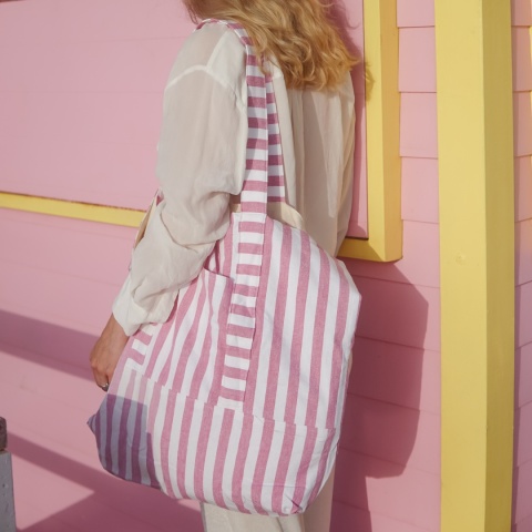 Torba w różowe pasy XL Torba w różowe pasy XL