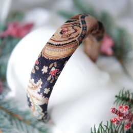 Usztywniana opaska welurowa orientalny wzór